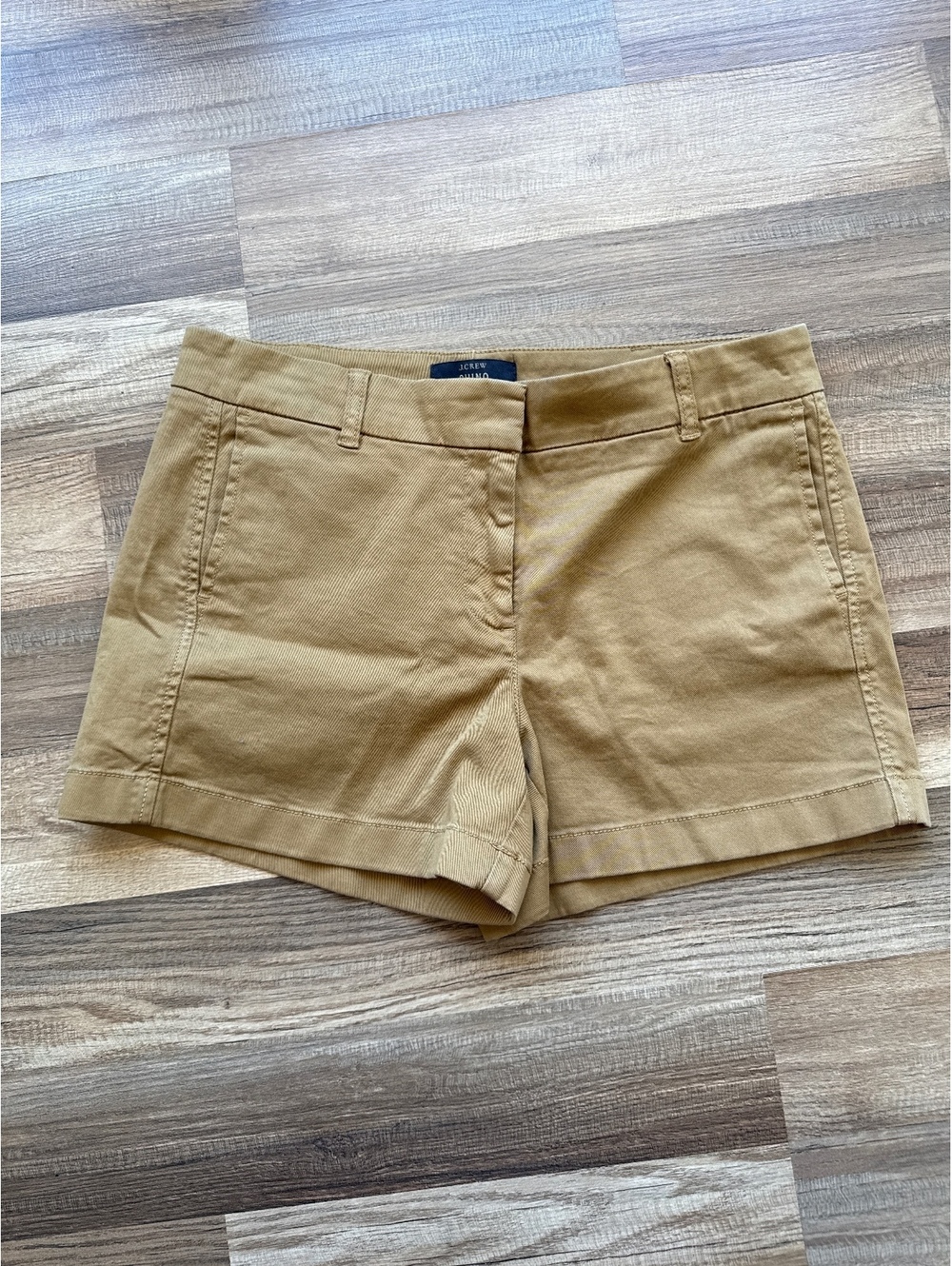NWT J.Crew Chino Shorts Womens 6 Brown Khaki Stretch Classic Preppy 3.5" Inseam